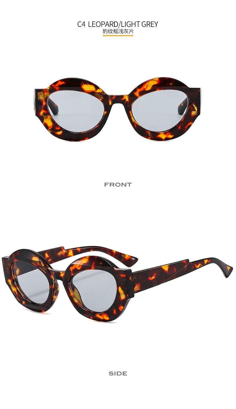 Outu Original Design Color Matching Geometric Sunglasses 4394 Men's Fashion Personality Gorgeous Sunglasses Plain Glasses display picture 10
