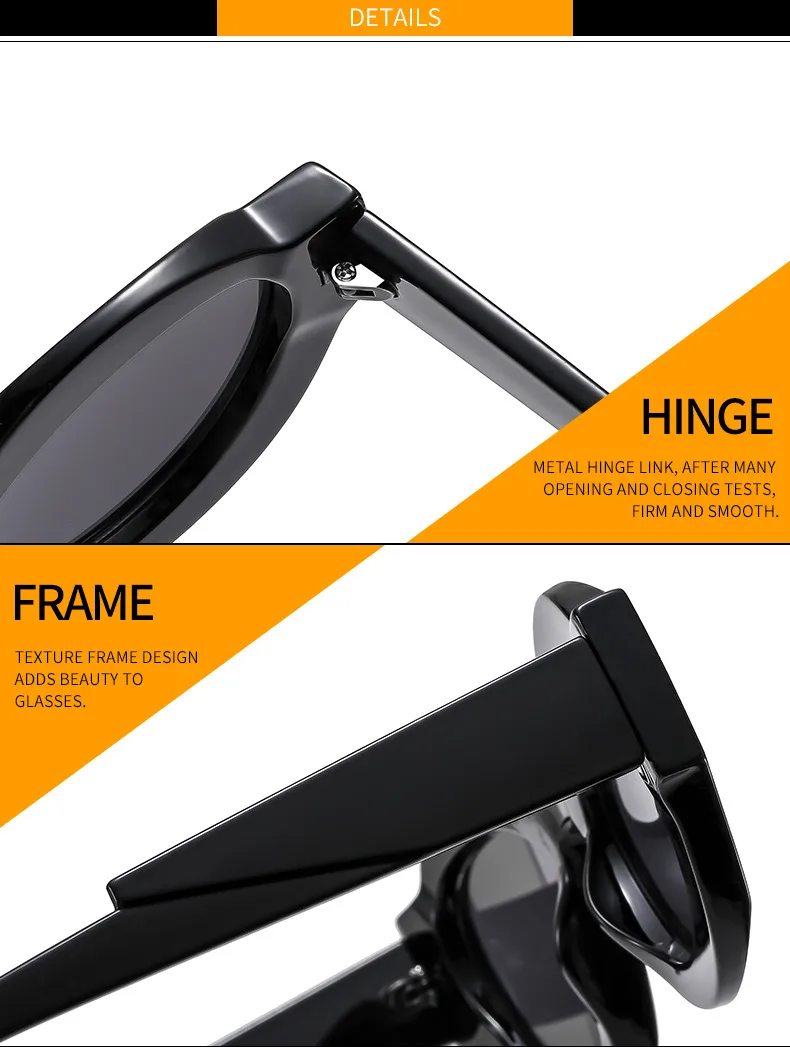 Outu Original Design Color Matching Geometric Sunglasses 4394 Men's Fashion Personality Gorgeous Sunglasses Plain Glasses display picture 17