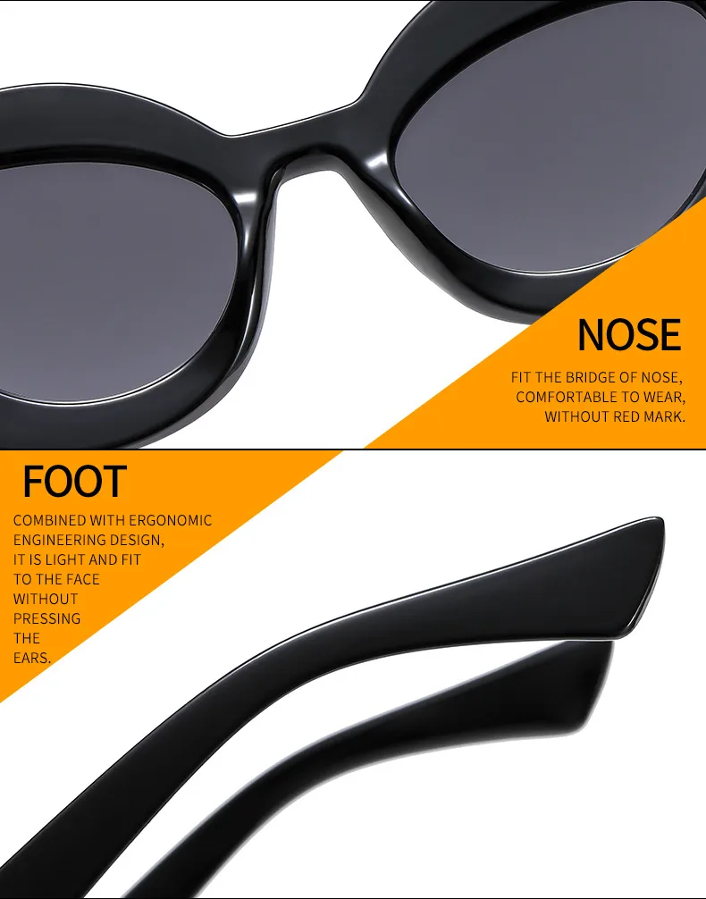 Outu Original Design Color Matching Geometric Sunglasses 4394 Men's Fashion Personality Gorgeous Sunglasses Plain Glasses display picture 18