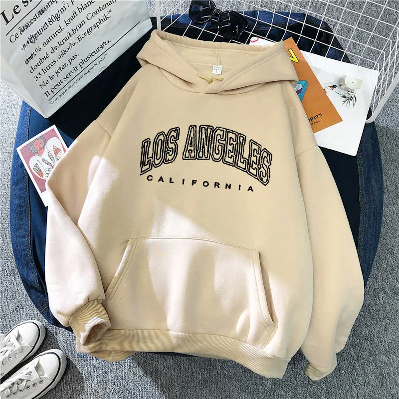 Wholesale Autumn And Winter Sweater Women's Fleece-lined Hooded Pullover Loose Printed Plus Size Velvet Coat Ins Trendy Women display picture 9