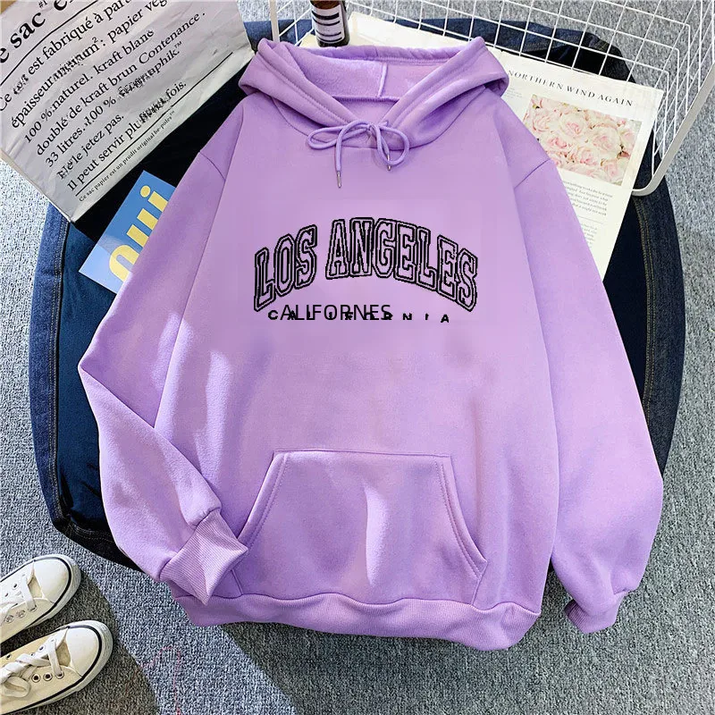 Wholesale Autumn And Winter Sweater Women's Fleece-lined Hooded Pullover Loose Printed Plus Size Velvet Coat Ins Trendy Women display picture 10