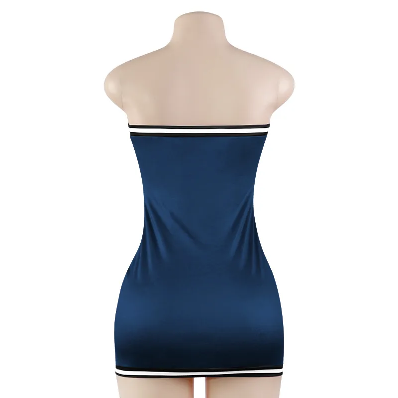 A502DS  Foreign Trade  Summer New Fashion Letter Printing Tube-like Sexy Short Slim-fit Dress display picture 13
