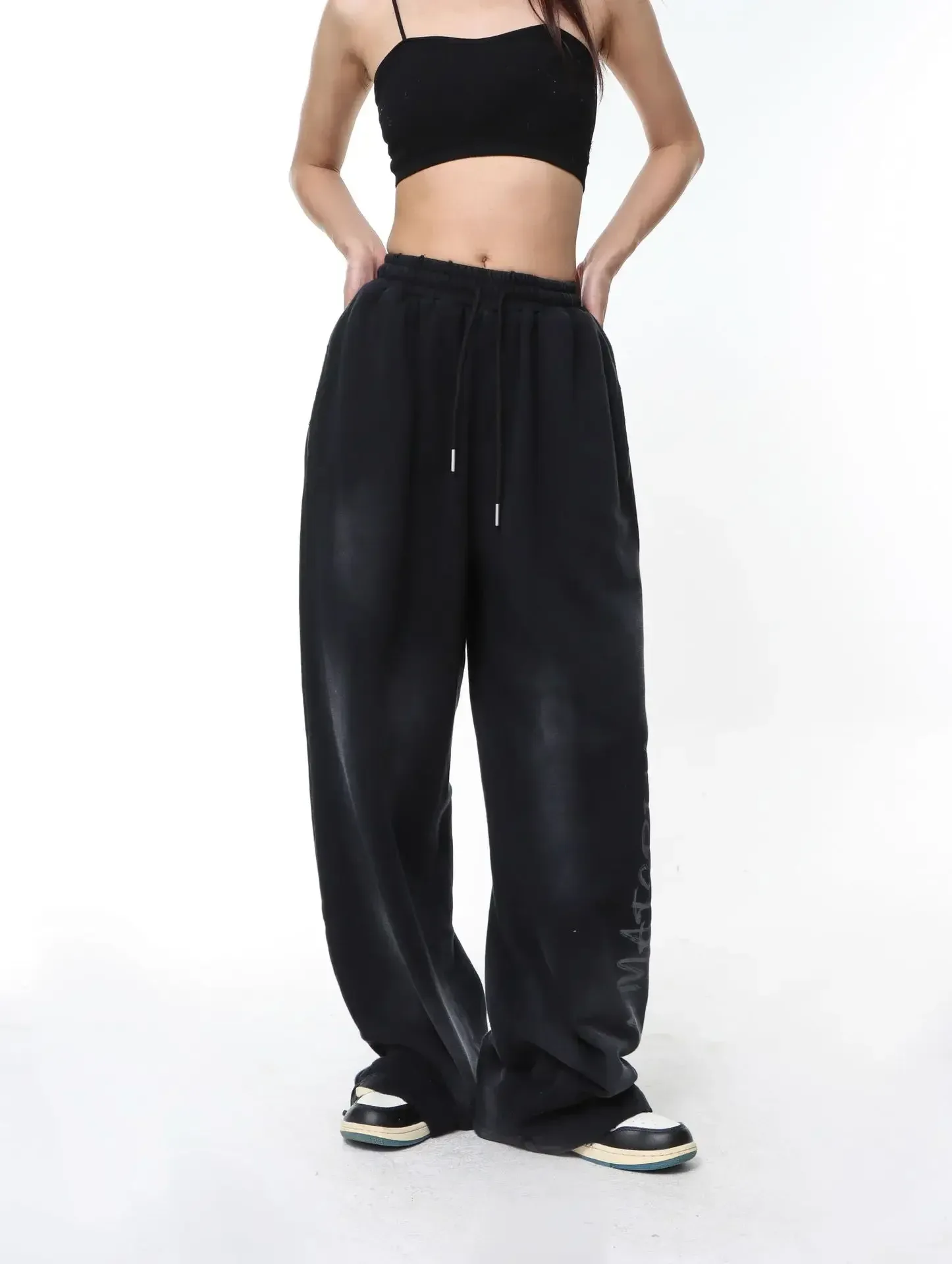 Jiayiku Men's  Autumn New American Retro Dirty Dye Washed Pants Hip-hop Hip-hop Sports Casual Pants display picture 4