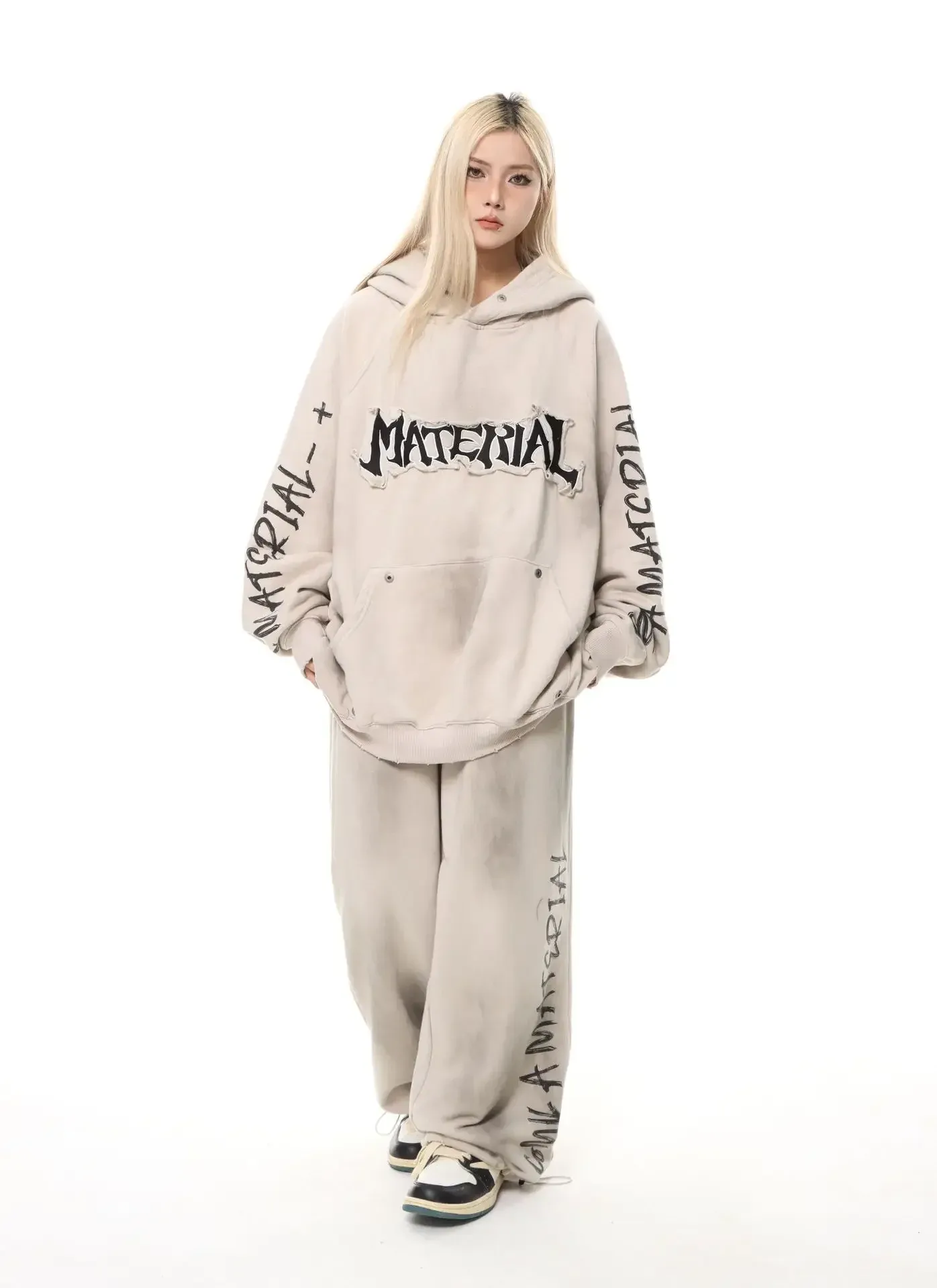 Jiayiku Men's  Autumn New American Retro Dirty Dye Washed Pants Hip-hop Hip-hop Sports Casual Pants display picture 13