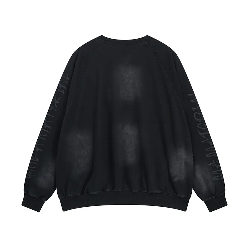Jiayiku Men's  New Waste Earth Style American Street Fashion Brand Washed Dirty Dye Cloth Embroidered Crewneck Sweater display picture 15