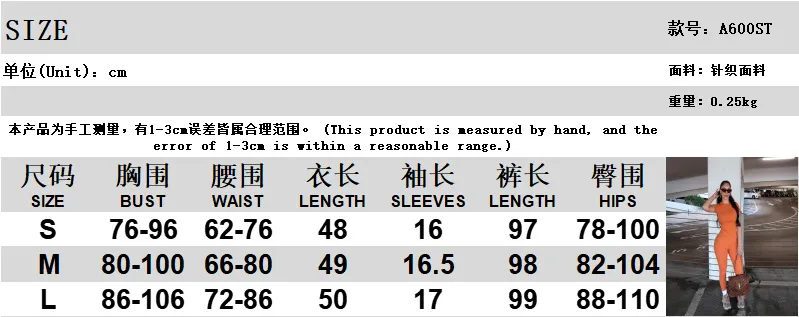 A600ST   Summer New Solid Color Round Neck Short-sleeved T-shirt Top Slim-fit High Waist Trousers Women's Suit display picture 1