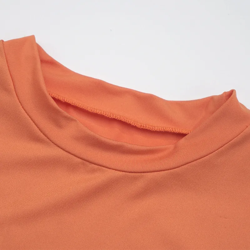 A600ST   Summer New Solid Color Round Neck Short-sleeved T-shirt Top Slim-fit High Waist Trousers Women's Suit display picture 13