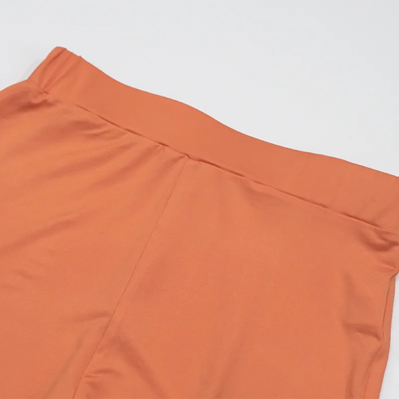A600ST   Summer New Solid Color Round Neck Short-sleeved T-shirt Top Slim-fit High Waist Trousers Women's Suit display picture 16