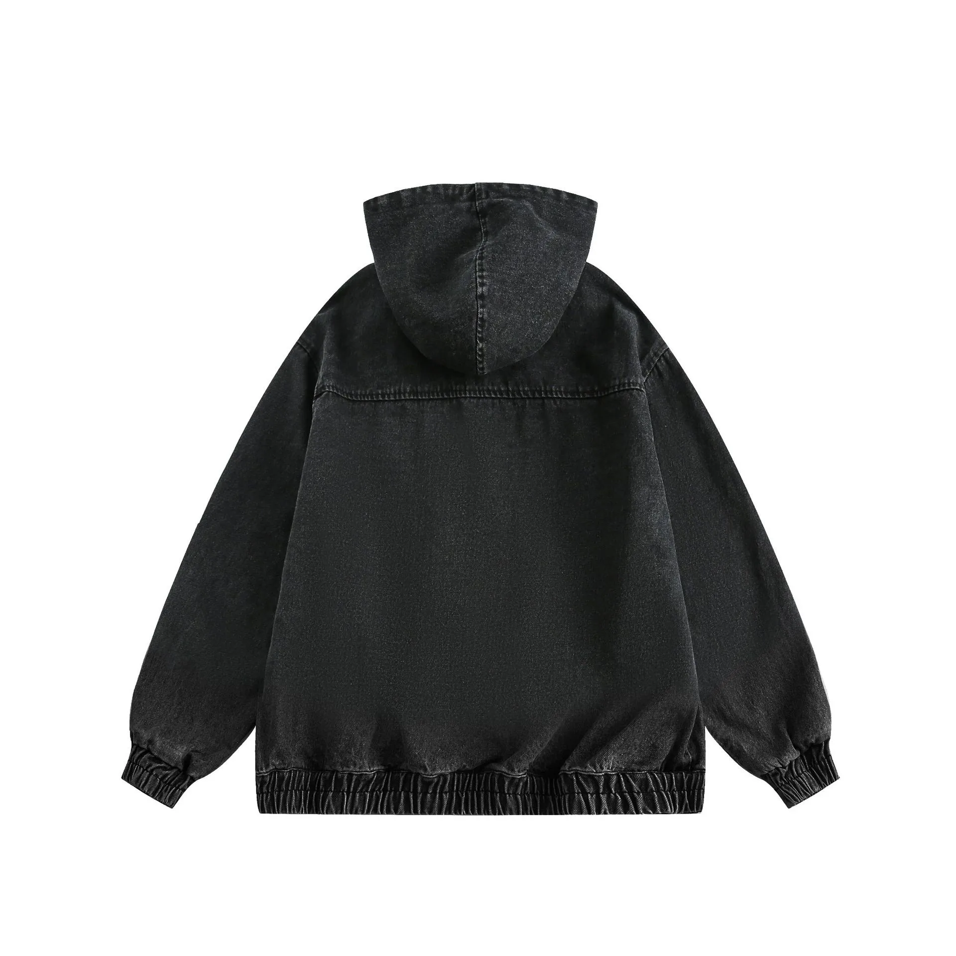 Jiayiku Fashion Brand  New American Heavy Wash Denim Jacket Men's And Women's Retro High-end Hooded Jacket display picture 18