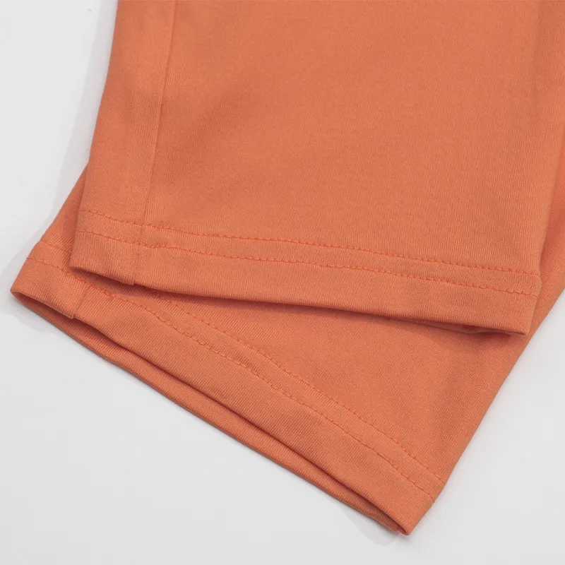 A600ST   Summer New Solid Color Round Neck Short-sleeved T-shirt Top Slim-fit High Waist Trousers Women's Suit display picture 18