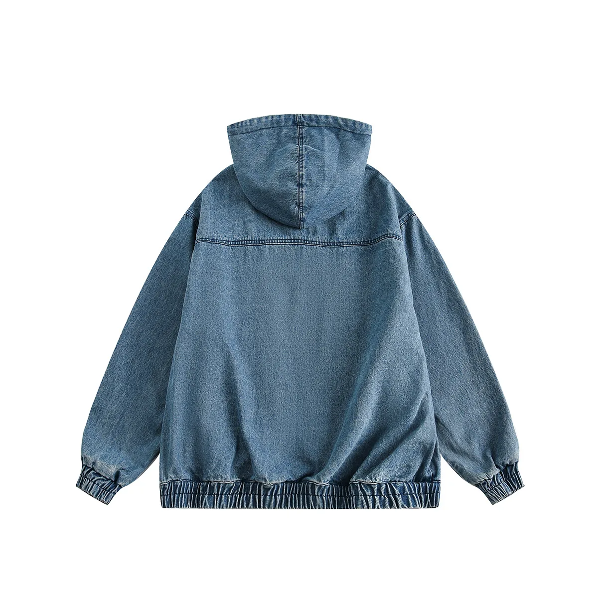 Jiayiku Fashion Brand  New American Heavy Wash Denim Jacket Men's And Women's Retro High-end Hooded Jacket display picture 20