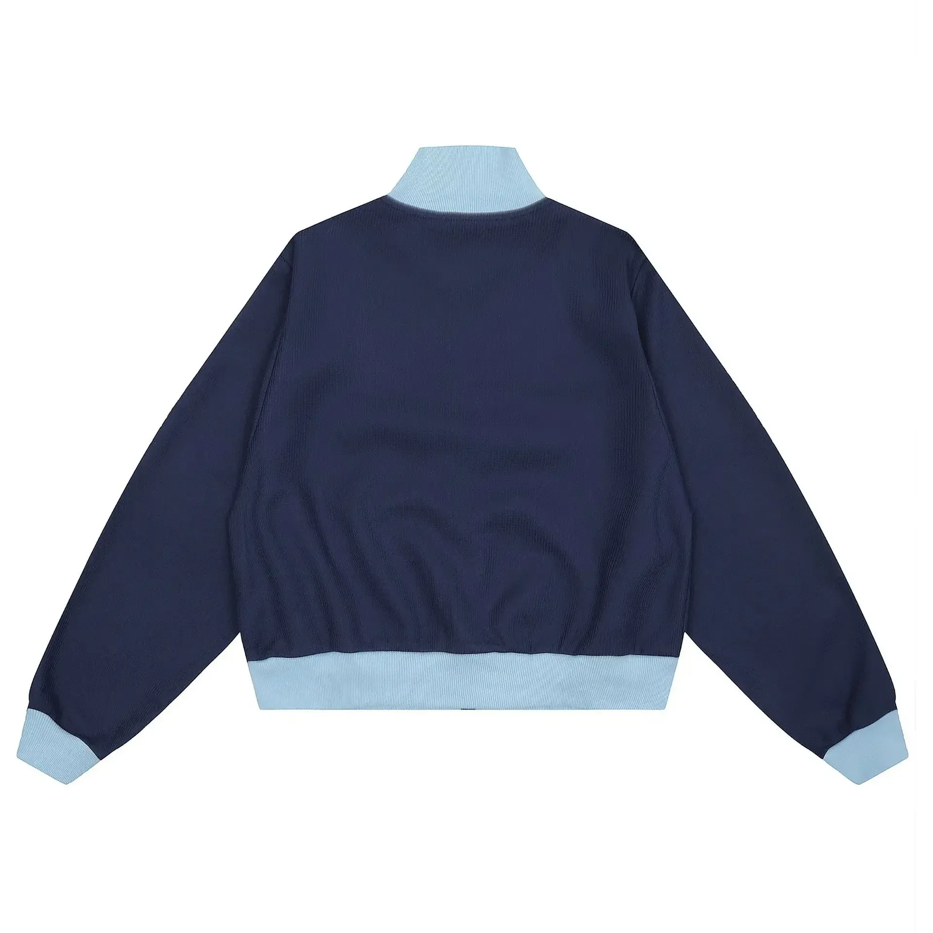 Jiayiku Fashion Brand  Autumn New American Retro Embroidered Contrast Color Stitching Baseball Suit Jacket Short Jacket display picture 4
