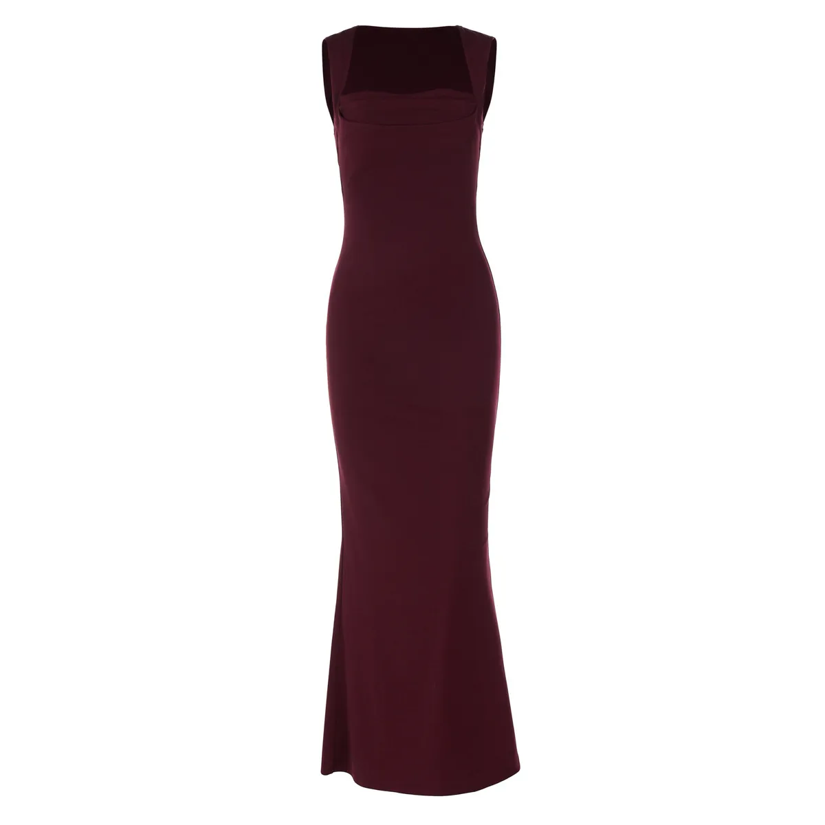 P006DS Europe And The United States  Fashion Temperament Slim Square Collar Sleeveless Waist Slim Hip Dress Dress display picture 22