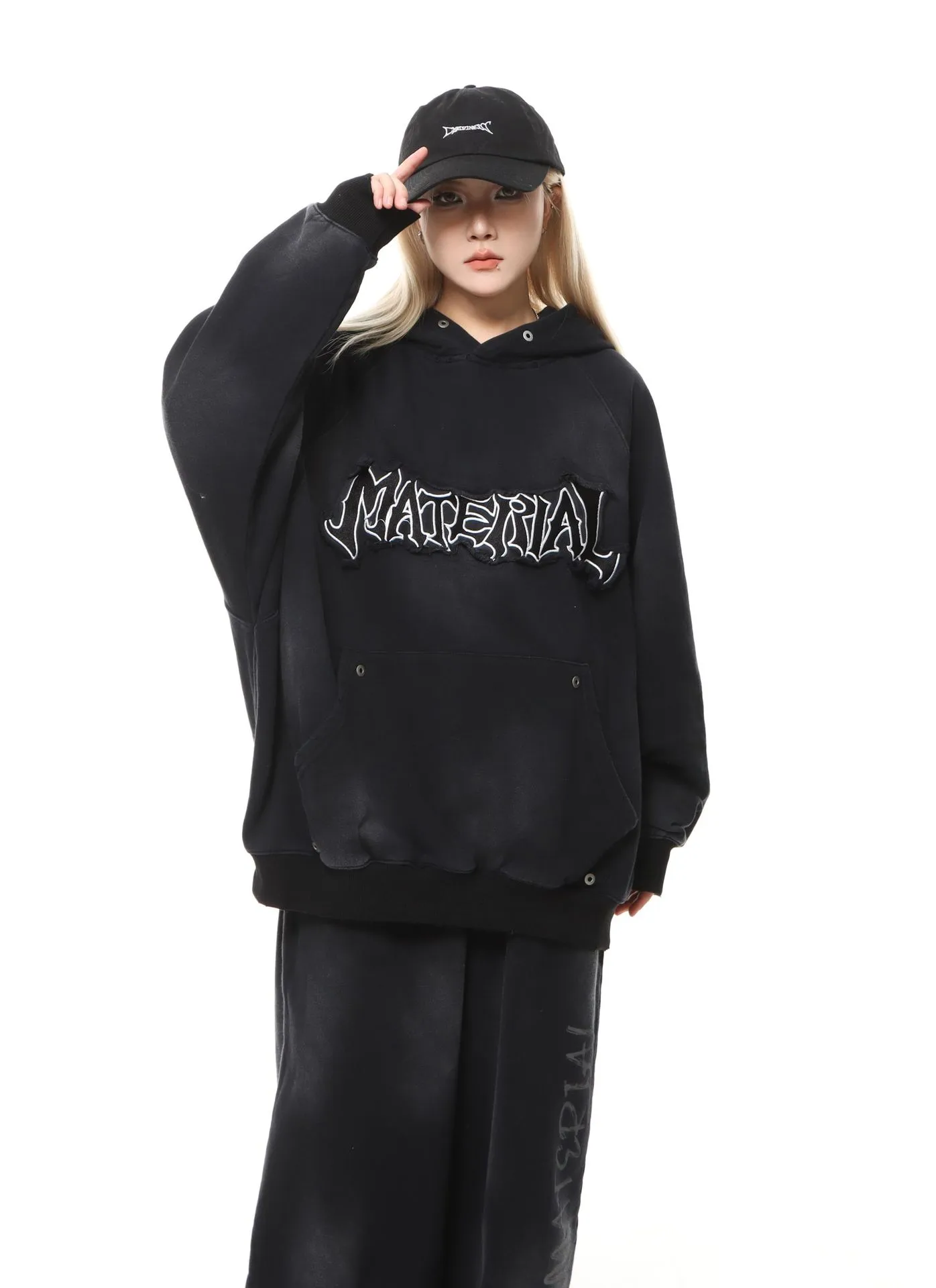 Jiayiku Men's  Waste Earth Style American-style Washed Heavy Hoodie Autumn And Winter New Cloth Embroidered Hooded Sweater display picture 8