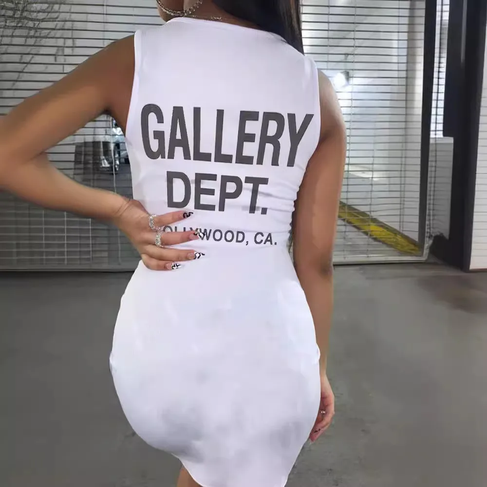 LD1014  Women's Slim-fit Letter Vest Sexy Dress display picture 5
