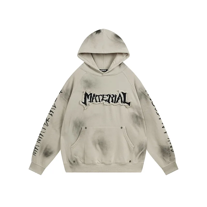 Jiayiku Men's  Waste Earth Style American-style Washed Heavy Hoodie Autumn And Winter New Cloth Embroidered Hooded Sweater display picture 14