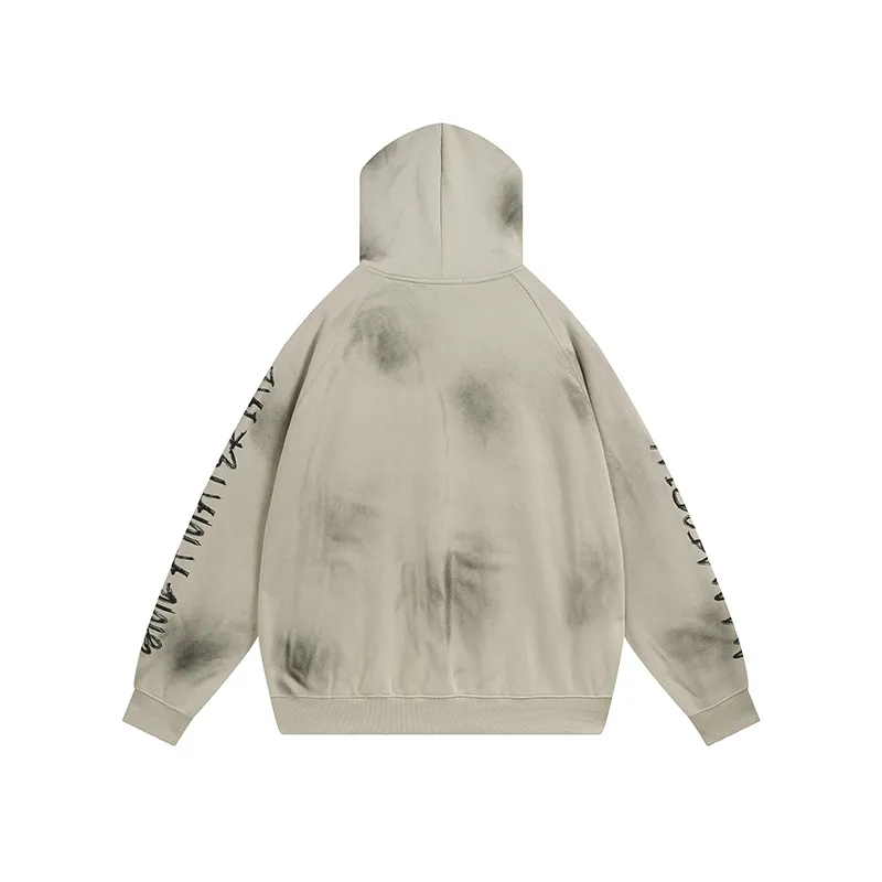 Jiayiku Men's  Waste Earth Style American-style Washed Heavy Hoodie Autumn And Winter New Cloth Embroidered Hooded Sweater display picture 15