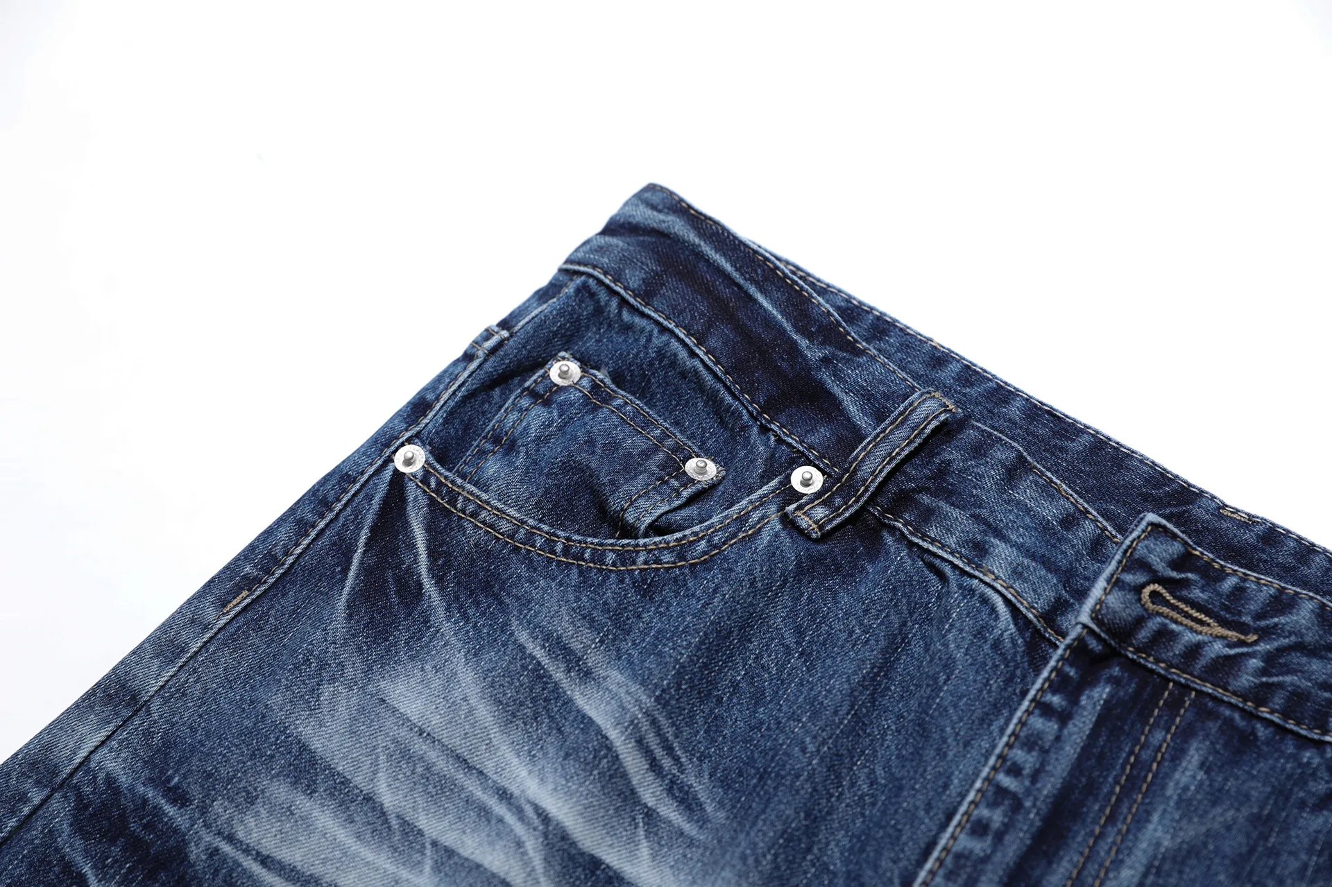 Jiayi Library Men's  New High Street American Style Micro-La Jeans Men's And Women's Retro Washed Loose Wide-leg Trousers display picture 8
