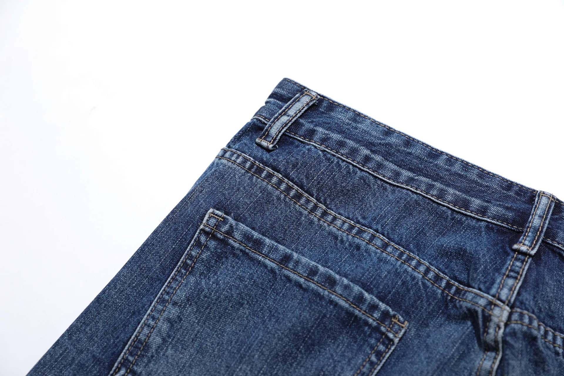 Jiayi Library Men's  New High Street American Style Micro-La Jeans Men's And Women's Retro Washed Loose Wide-leg Trousers display picture 10