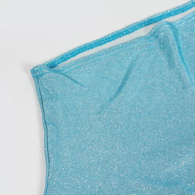 A160DS Europe And The United States  Summer New Solid Color Powder Shoulder Bag Hip Slim High Waist Short Women's Dress display picture 13