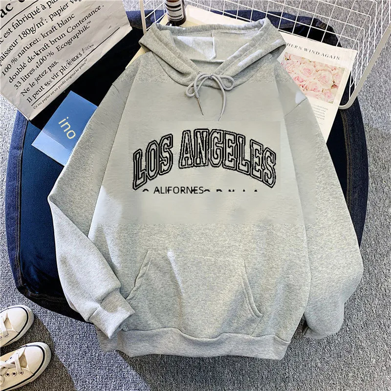 Wholesale Autumn And Winter Sweater Women's Fleece-lined Hooded Pullover Loose Printed Plus Size Velvet Coat Ins Trendy Women display picture 12