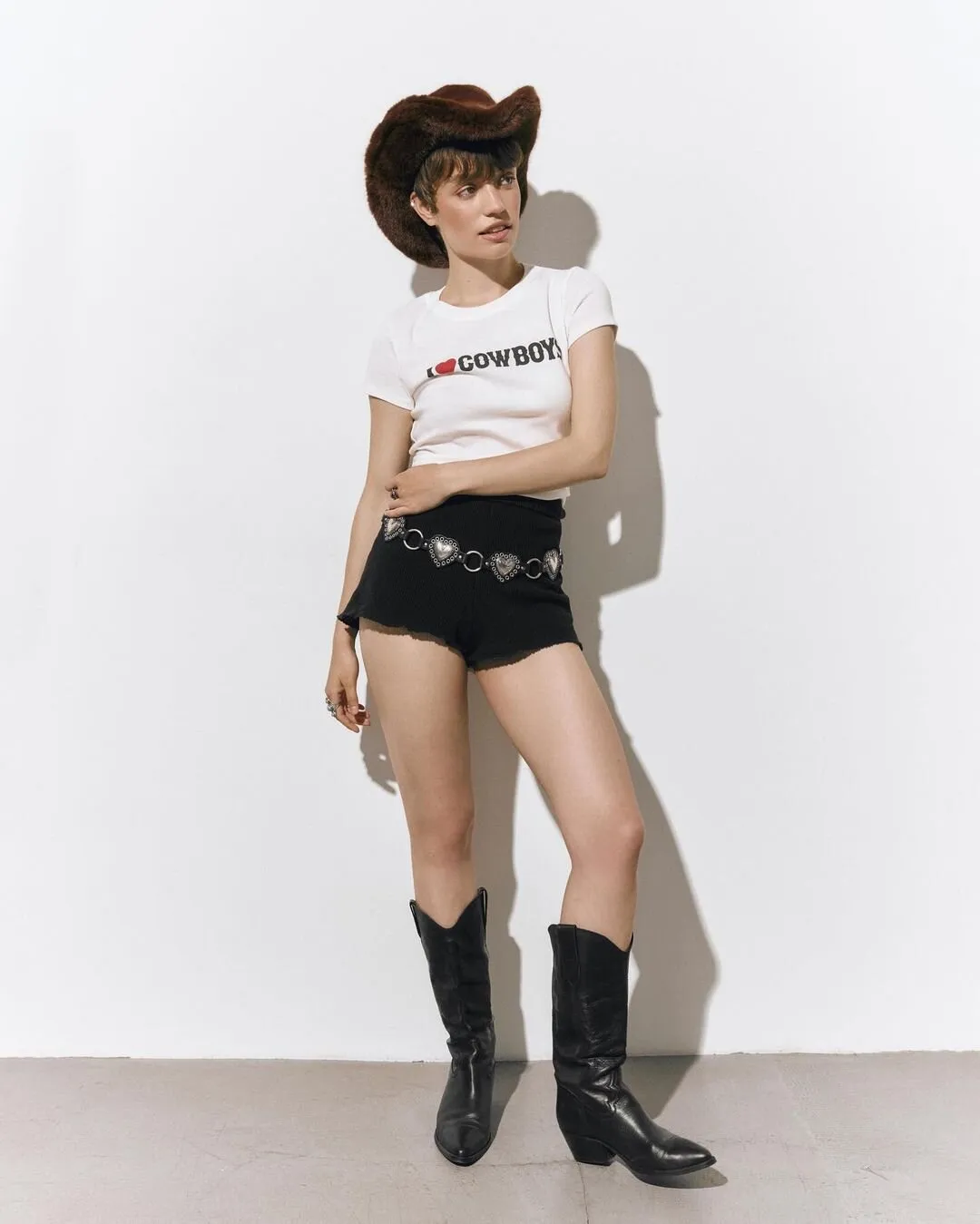 I LOVE Cowboys Printed American Vintage Y2K Short-sleeved T-shirt Women's Summer Spice Girls Slim Top display picture 18