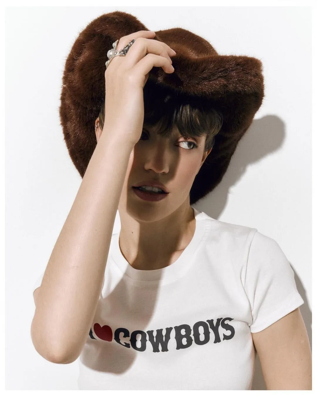 I LOVE Cowboys Printed American Vintage Y2K Short-sleeved T-shirt Women's Summer Spice Girls Slim Top display picture 20