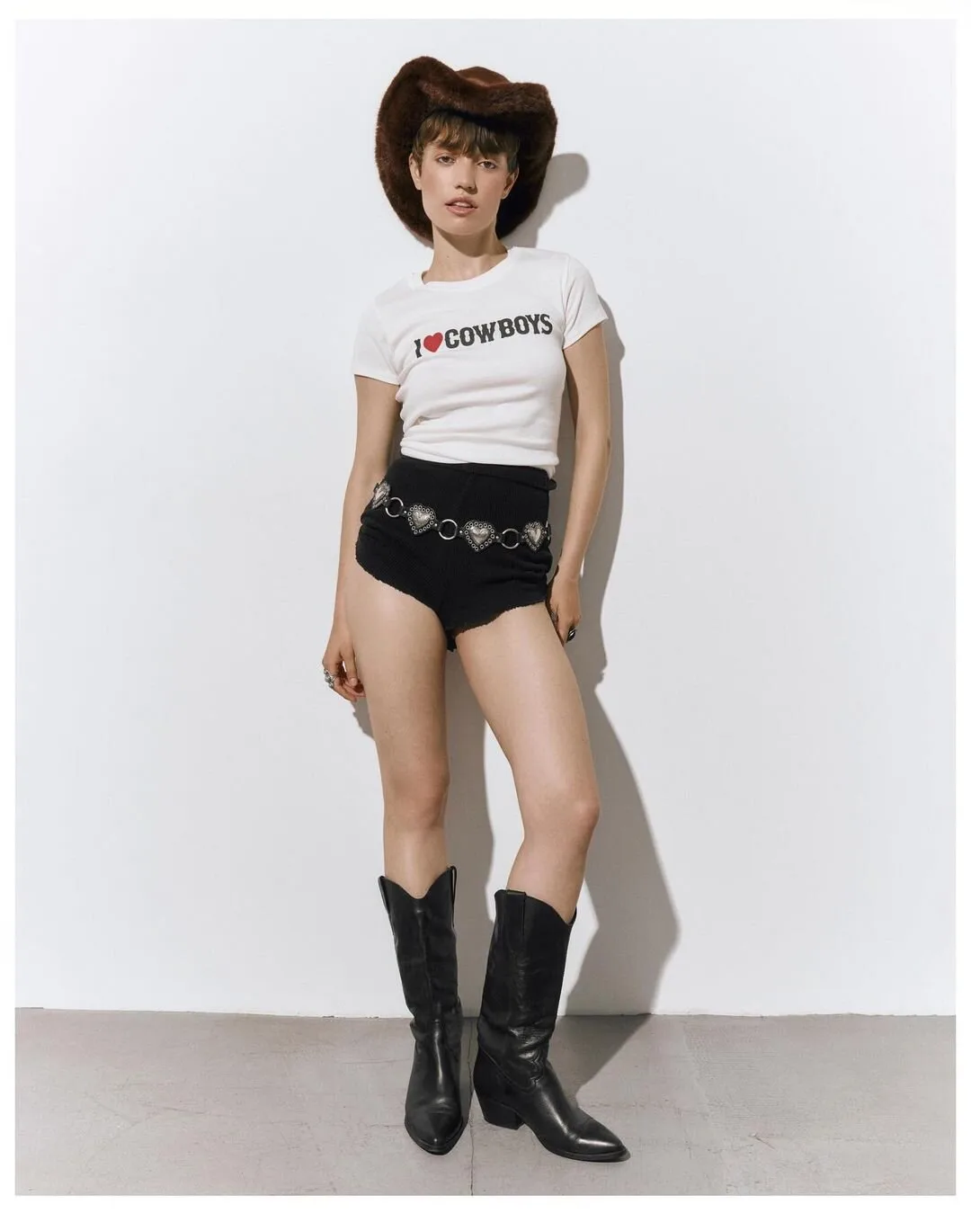 I LOVE Cowboys Printed American Vintage Y2K Short-sleeved T-shirt Women's Summer Spice Girls Slim Top display picture 21