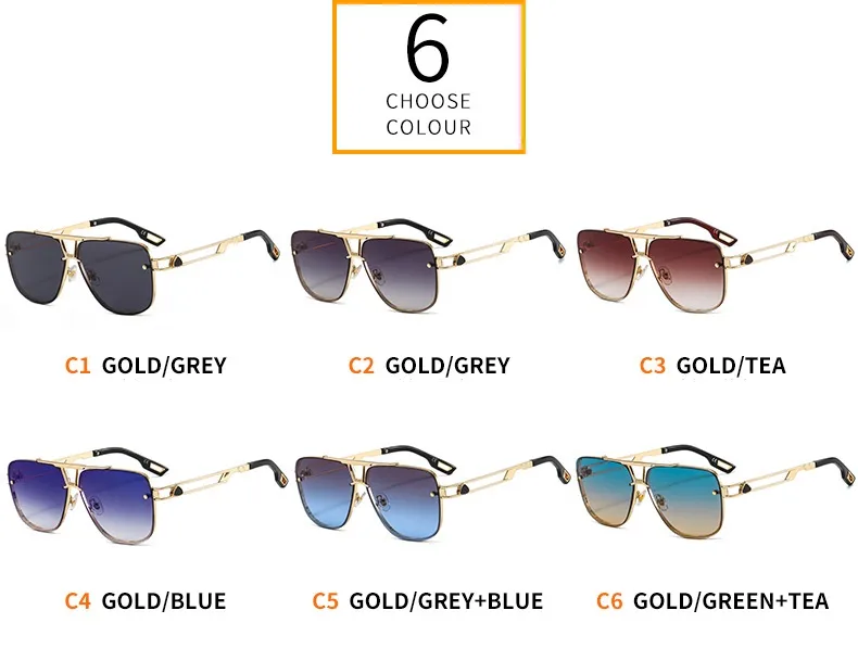 61072 Outu New Metal Popular Elements Men's Sunglasses  Fashion Internet Popular Driving Sunglasses display picture 5