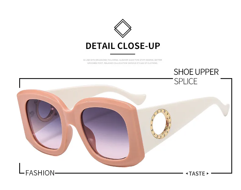 Large Frame  Men's And Women's All-match Fashion Sunglasses 9579 Ring Diamond  Sunglasses display picture 2