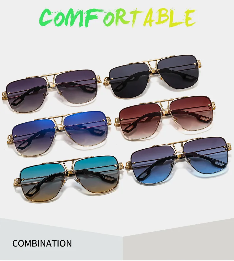 61072 Outu New Metal Popular Elements Men's Sunglasses  Fashion Internet Popular Driving Sunglasses display picture 3