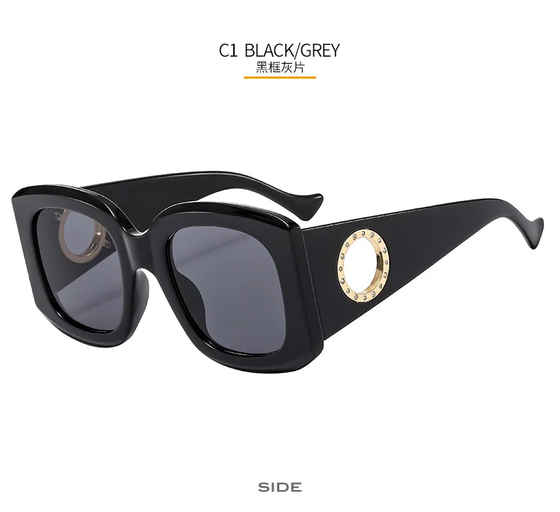 Large Frame  Men's And Women's All-match Fashion Sunglasses 9579 Ring Diamond  Sunglasses display picture 6