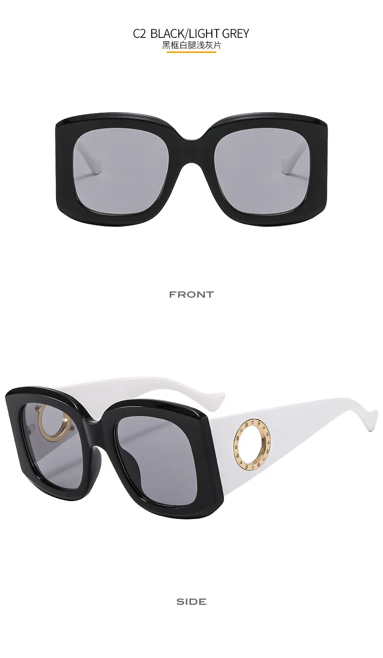Large Frame  Men's And Women's All-match Fashion Sunglasses 9579 Ring Diamond  Sunglasses display picture 8