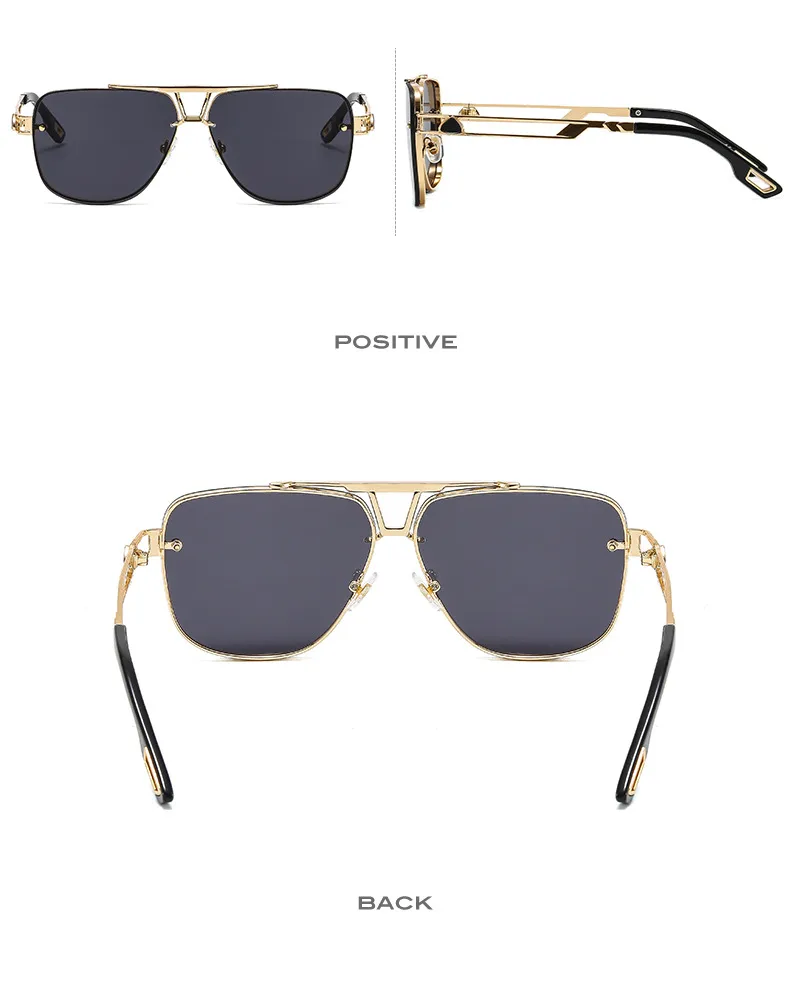 61072 Outu New Metal Popular Elements Men's Sunglasses  Fashion Internet Popular Driving Sunglasses display picture 7