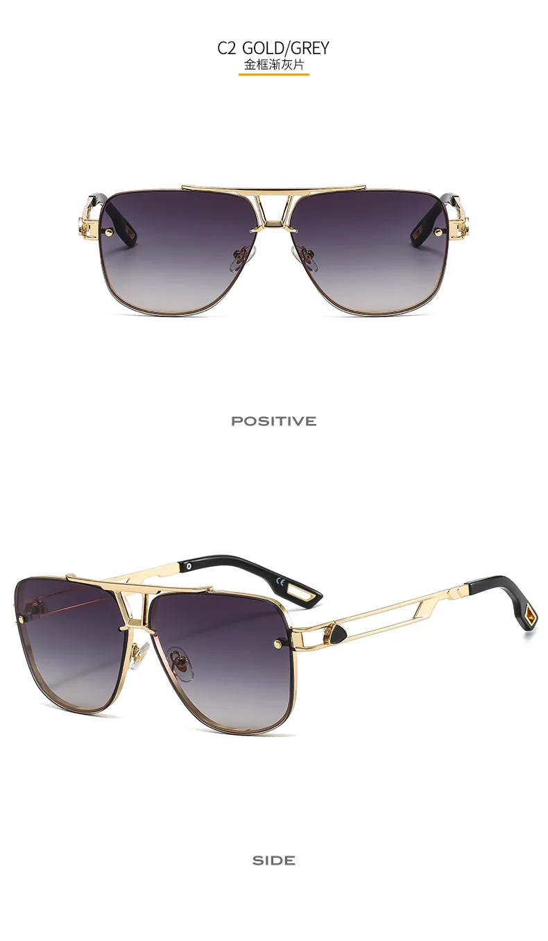 61072 Outu New Metal Popular Elements Men's Sunglasses  Fashion Internet Popular Driving Sunglasses display picture 8