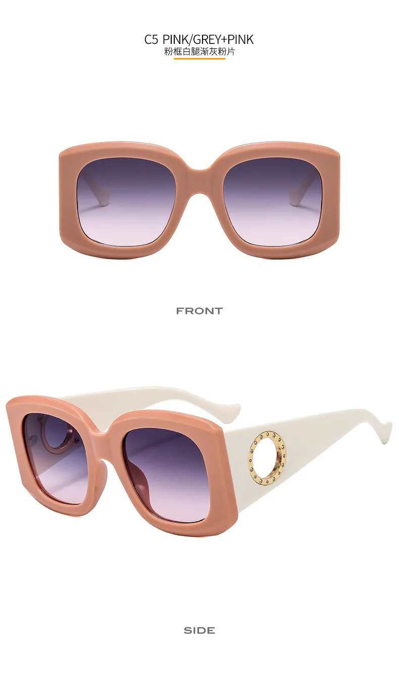 Large Frame  Men's And Women's All-match Fashion Sunglasses 9579 Ring Diamond  Sunglasses display picture 11