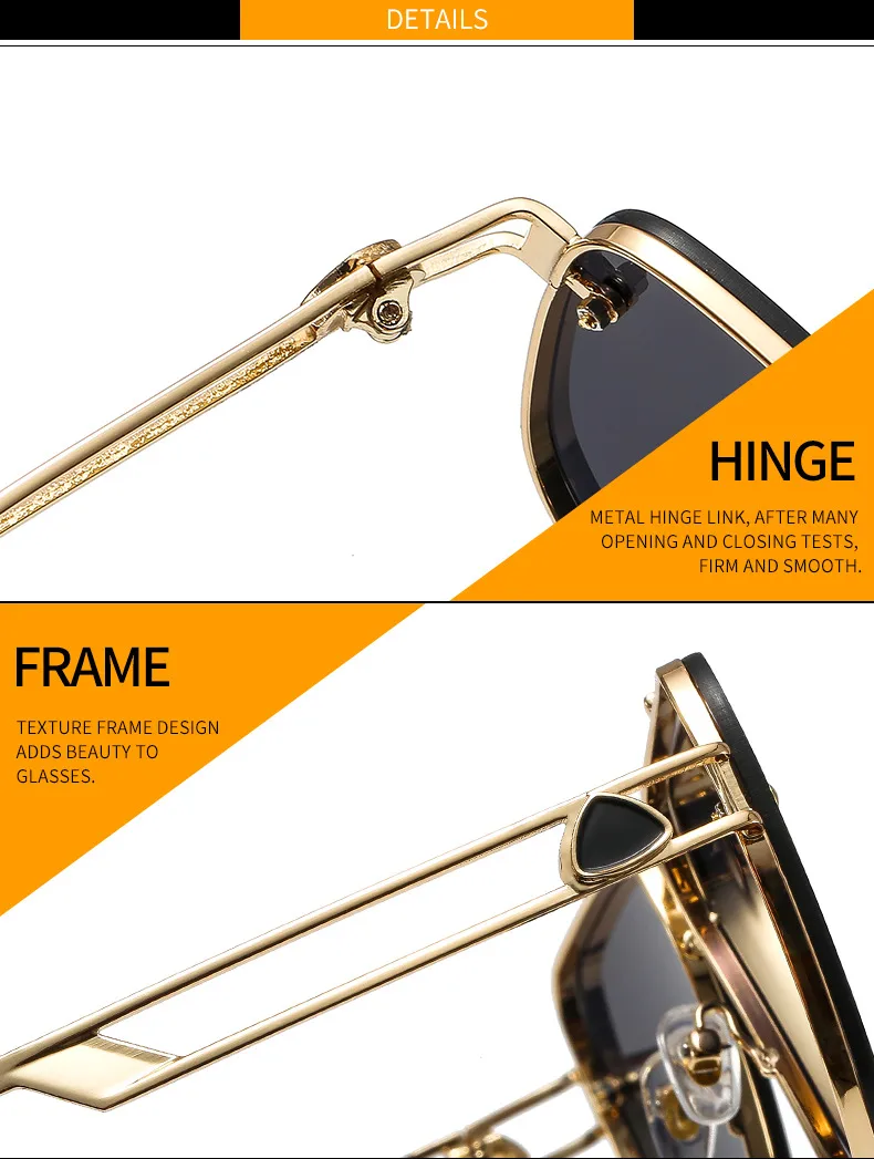 61072 Outu New Metal Popular Elements Men's Sunglasses  Fashion Internet Popular Driving Sunglasses display picture 13