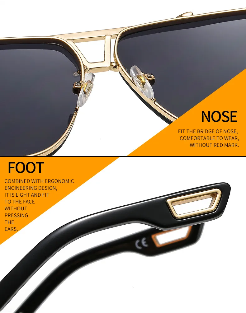 61072 Outu New Metal Popular Elements Men's Sunglasses  Fashion Internet Popular Driving Sunglasses display picture 14