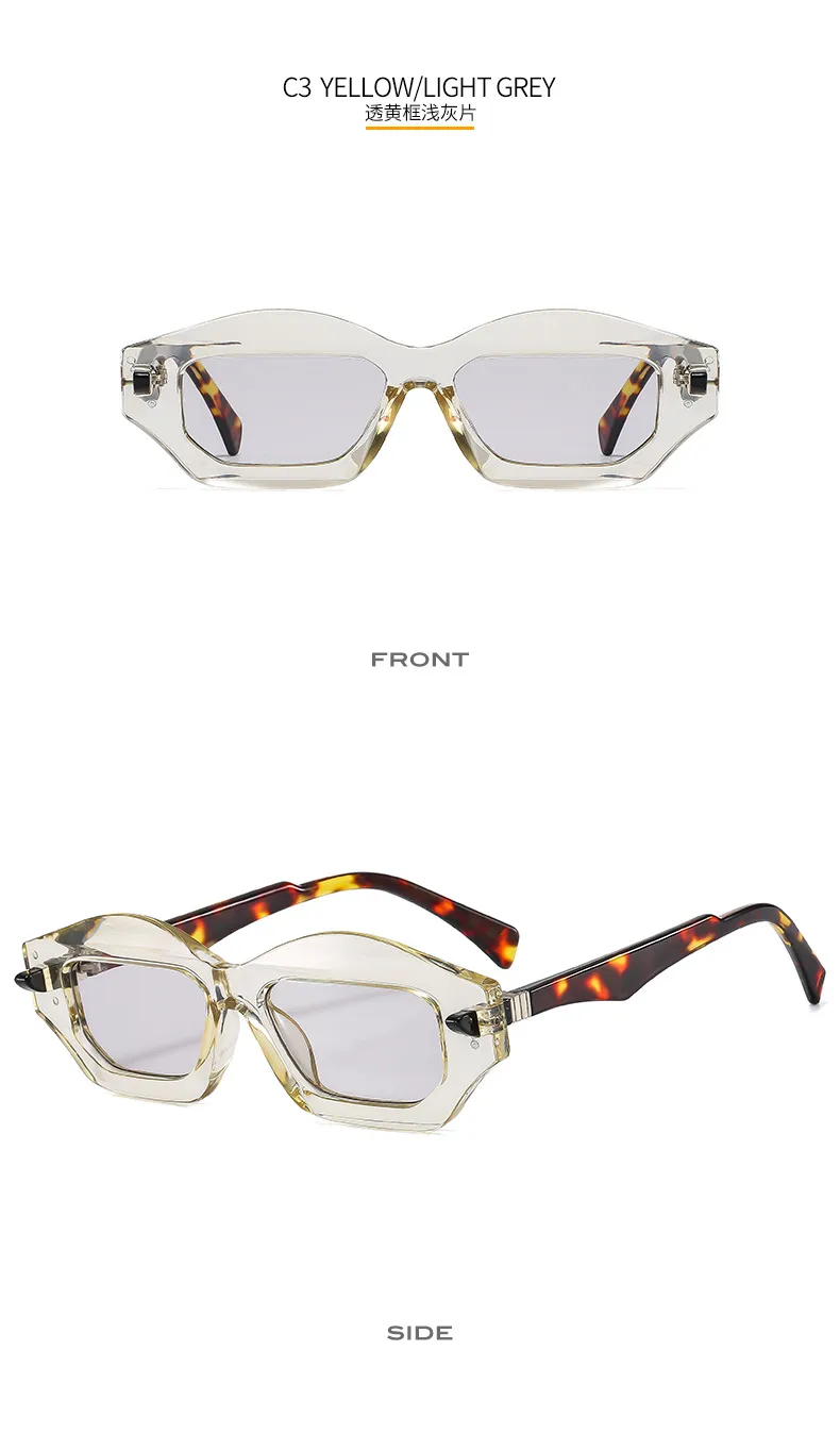 Textured Personalized Sunglasses Men And Women's All-match Fashion Casual Sunglasses   Modern Glasses 3954 display picture 9