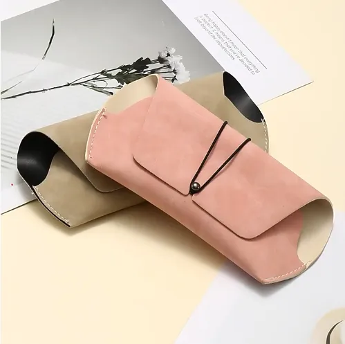 Factory Wholesale High Color Value Lanyard Single Nail Soft Bag Sunglasses Box Fashion PU Portable Storage Glasses Box display picture 3