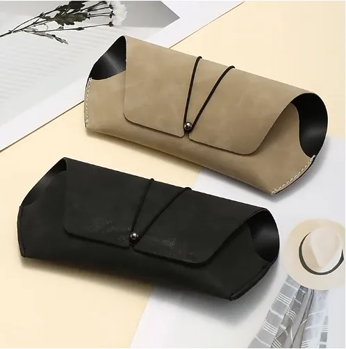 Factory Wholesale High Color Value Lanyard Single Nail Soft Bag Sunglasses Box Fashion PU Portable Storage Glasses Box display picture 5