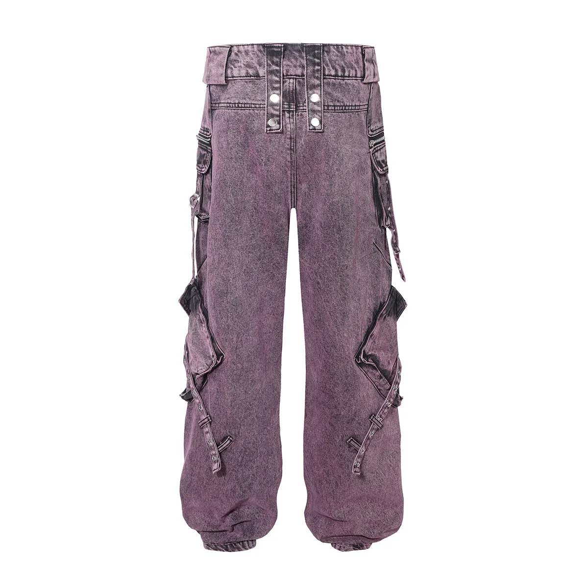 Jiayiku Men's Wear ∠ American-style High Street Trendy Cordwork Jeans Loose Straight Multi-pocket Zipper Casual Pants display picture 20