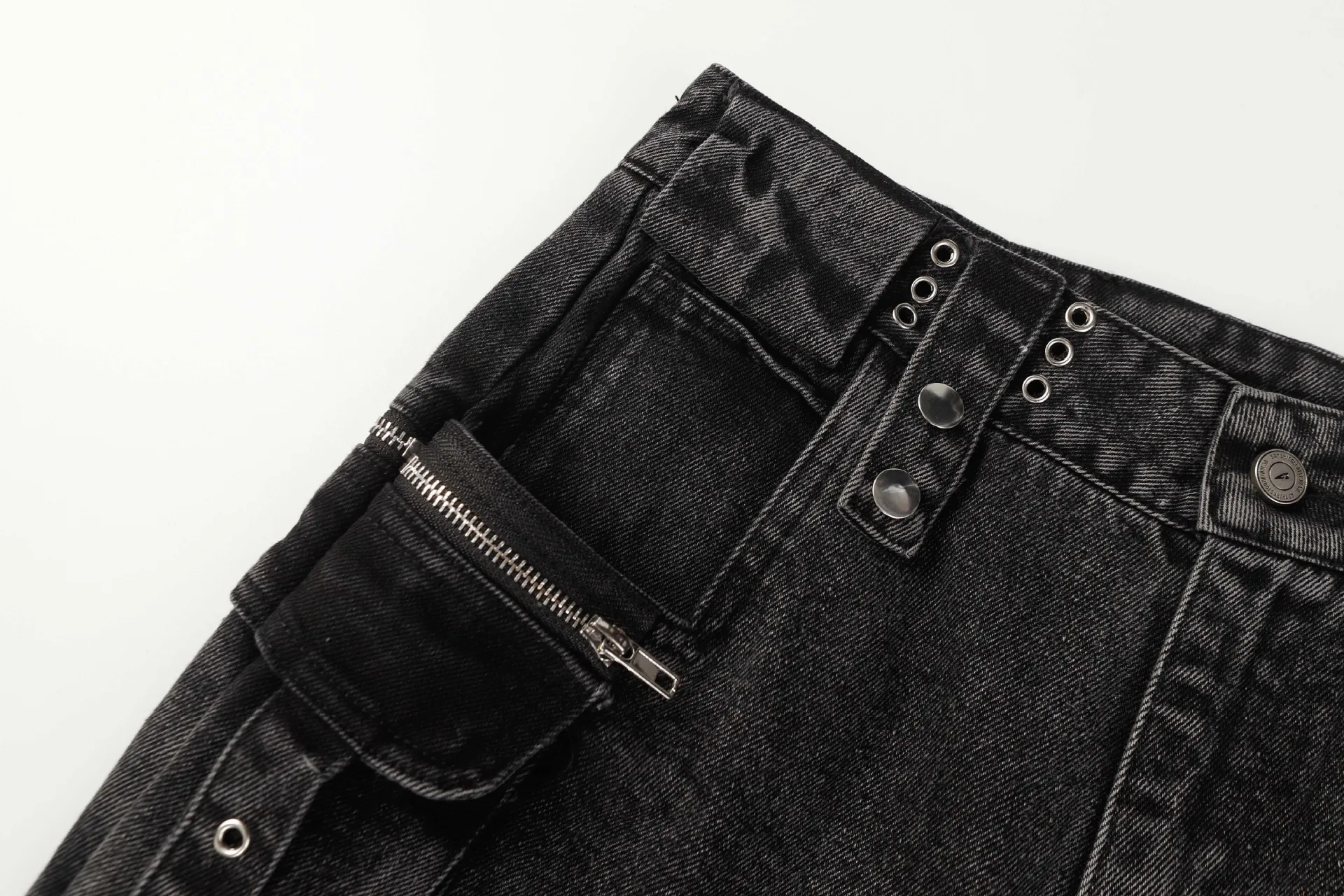 Jiayiku Men's Wear ∠ American-style High Street Trendy Cordwork Jeans Loose Straight Multi-pocket Zipper Casual Pants display picture 22
