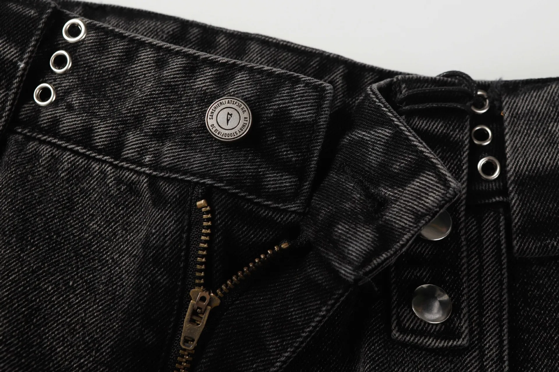 Jiayiku Men's Wear ∠ American-style High Street Trendy Cordwork Jeans Loose Straight Multi-pocket Zipper Casual Pants display picture 28