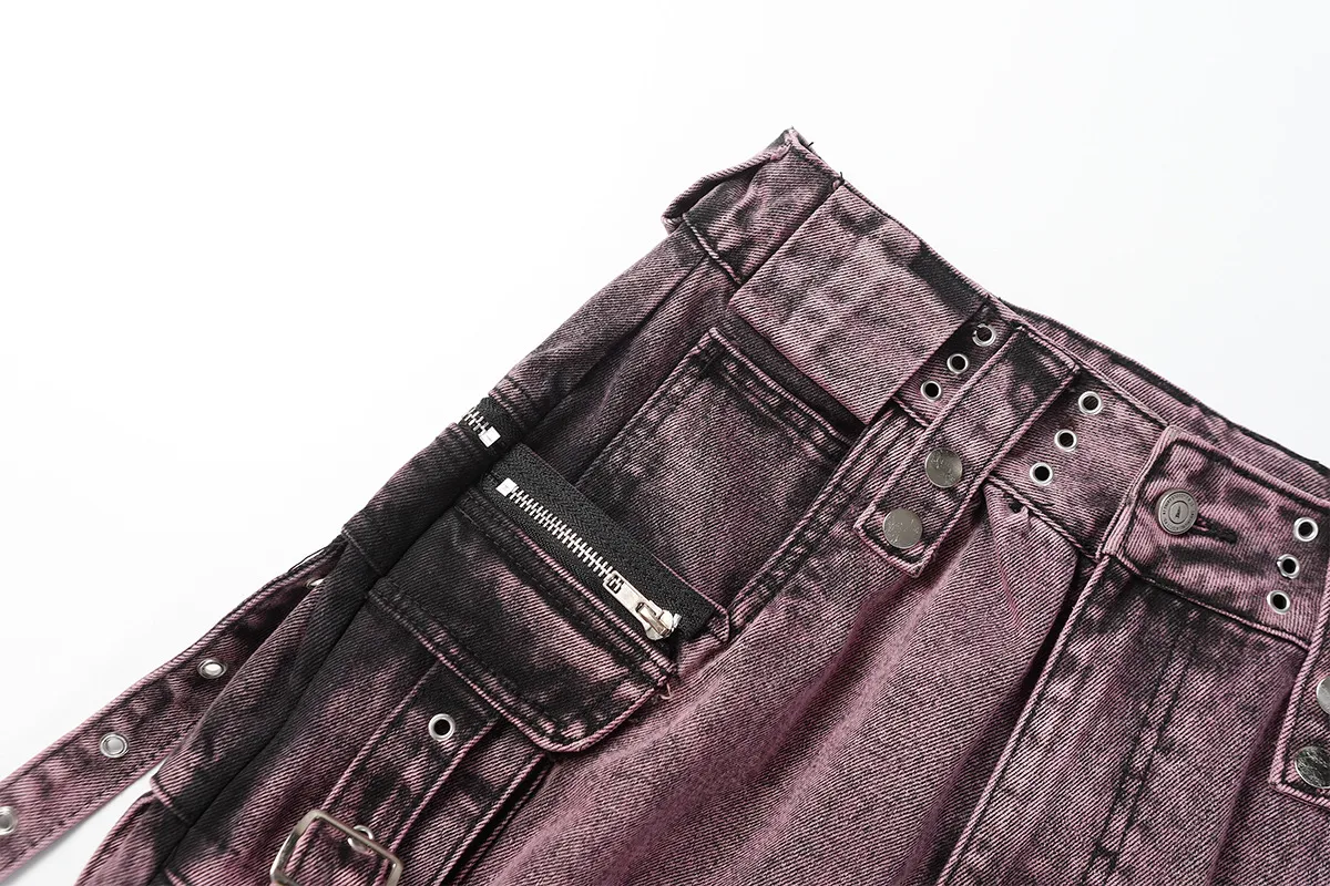 Jiayiku Men's Wear ∠ American-style High Street Trendy Cordwork Jeans Loose Straight Multi-pocket Zipper Casual Pants display picture 36