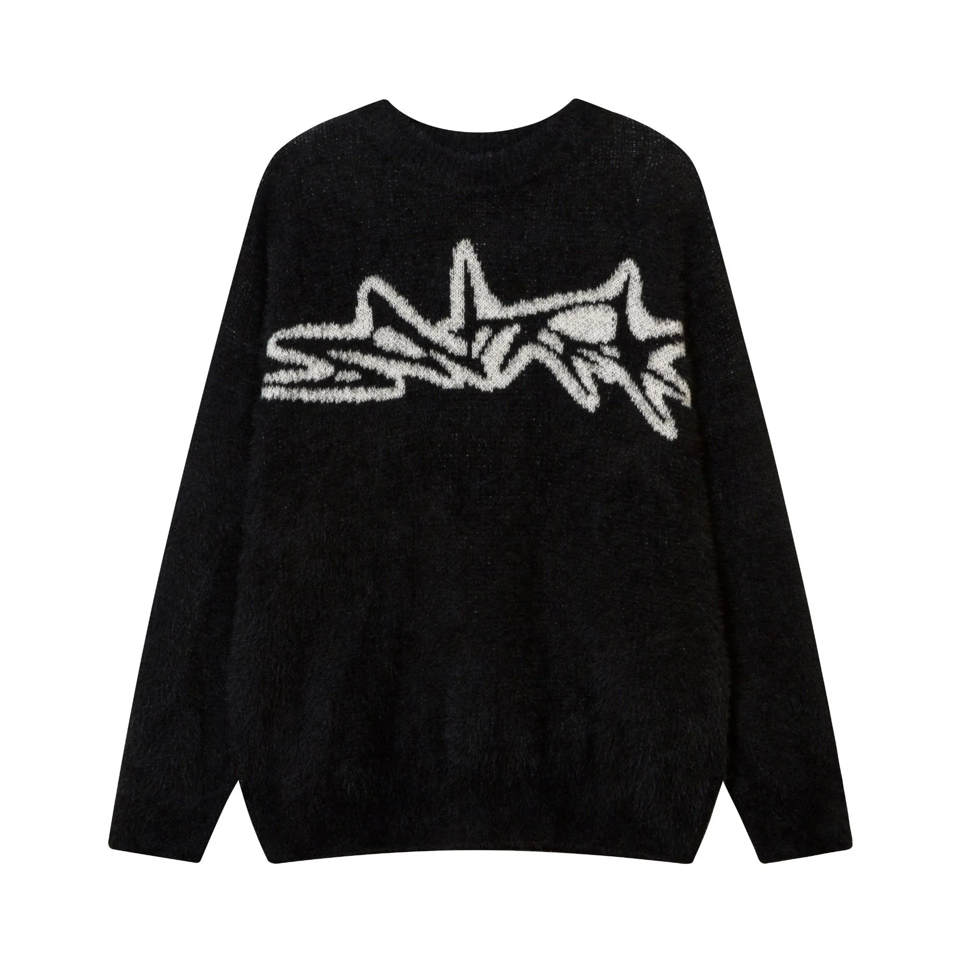 Jiayiku Men's Clothing Vintage American Style Vintage Deer Plush Thickened Sweater New Retro Jacquard Round Neck Bottoming Sweater display picture 3