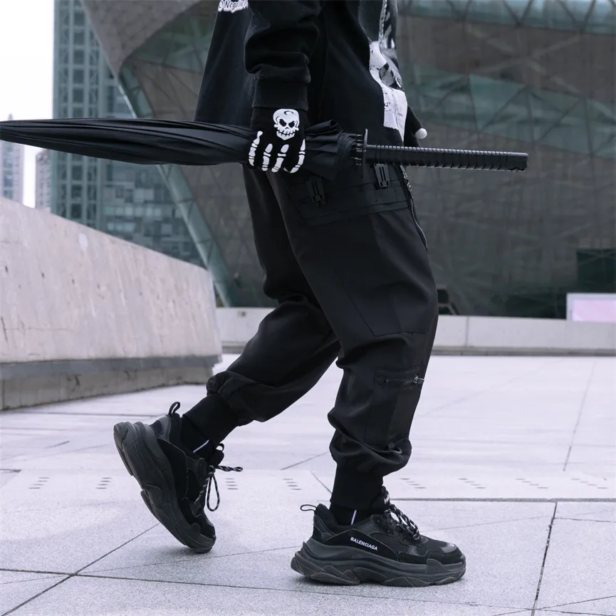 Jiayiku Men's Clothing Chinese Fashion Functional Style Overalls Dark Series Concealer Tactical Multi-pocket Ankle-tied Casual Pants display picture 7