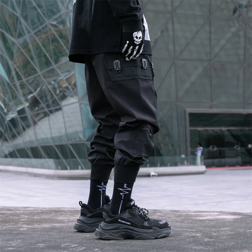 Jiayiku Men's Clothing Chinese Fashion Functional Style Overalls Dark Series Concealer Tactical Multi-pocket Ankle-tied Casual Pants display picture 12