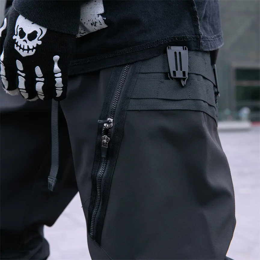 Jiayiku Men's Clothing Chinese Fashion Functional Style Overalls Dark Series Concealer Tactical Multi-pocket Ankle-tied Casual Pants display picture 13