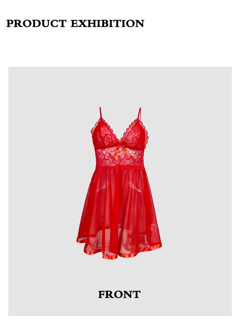 New   Sexy Lace Strap Mesh Nightdress Underwear Home Clothes Pajamas Source Wholesale 728 display picture 6